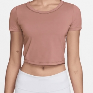 NIKE ONE FITTED WOMEN'S DRI-FIT SHORT-SLEEVE CROPPED TOP