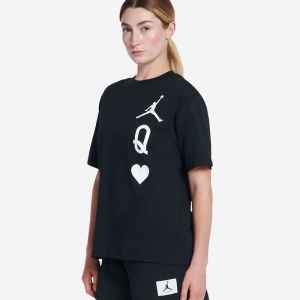 Shop Jordan Flight Queen of Hearts Tee DQ4471-010 black | 