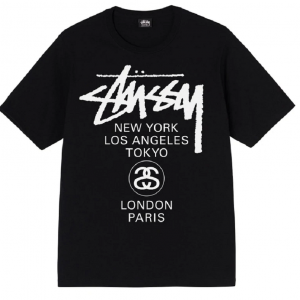Áo Stussy World Tour LS T-Shirt 'Black'