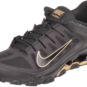 Nike Reax 8 TR Mesh Men Shoes Athletic Sneaker Black Gold Trainers 
