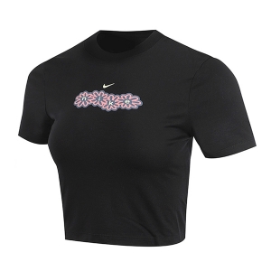 Áo Crop-Top Nữ Nike Sportswear - Đen