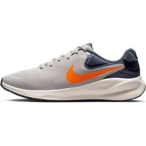  3 Nike Men Running Shoe Revolution 7-Lt Iron Ore/Total Orange-Thunder Blue-Fb2207-009