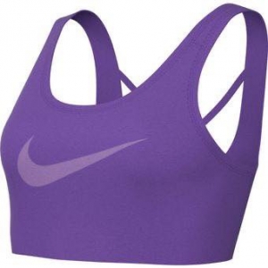 NIKE WOMEN NIKE DRI-FIT SWOOSH ICON CLASH SPORT BRA PURPLE