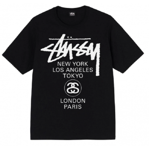 Áo Stussy World Tour LS T-Shirt 'Black'