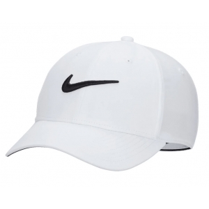Structured Adjustable Golf Hat-White 